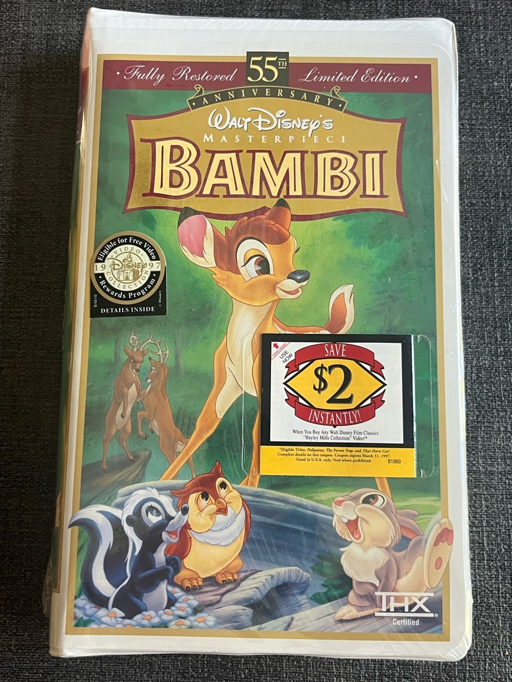 Bambi 55th anniversary VHS Tape